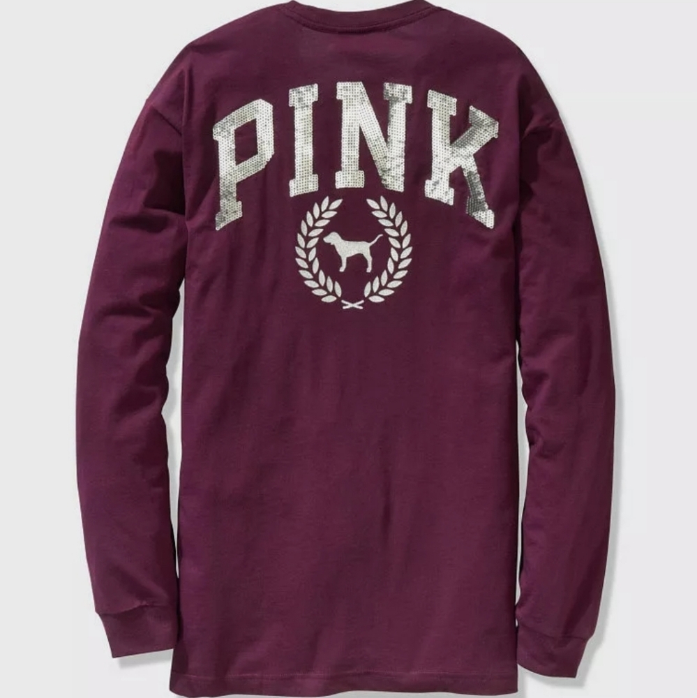 Victoria’s Secret pink bling long sleeve tee
